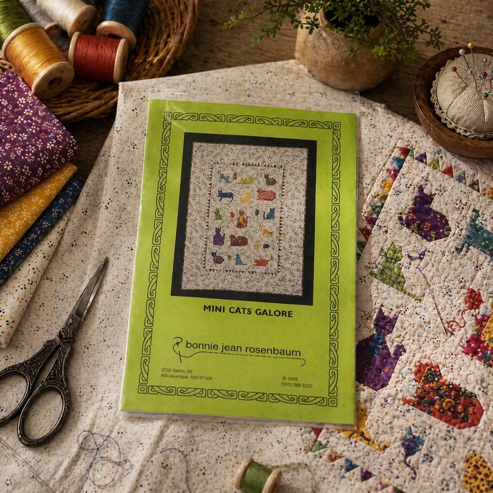 Mini Cats Galore Quilt Pattern Bonnie Jean Rosenbaum Cat Quilt Sewing Craft